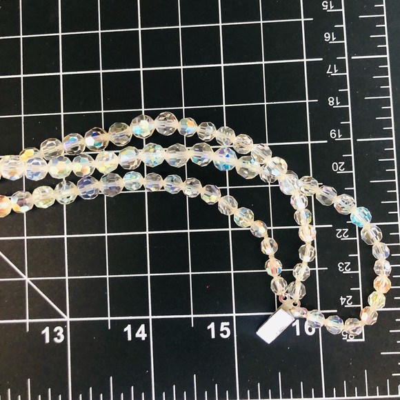 Vintage Deco GORGEOUS Aurora Borealis Rhinestone Necklace Earrings - Picture 11 of 15